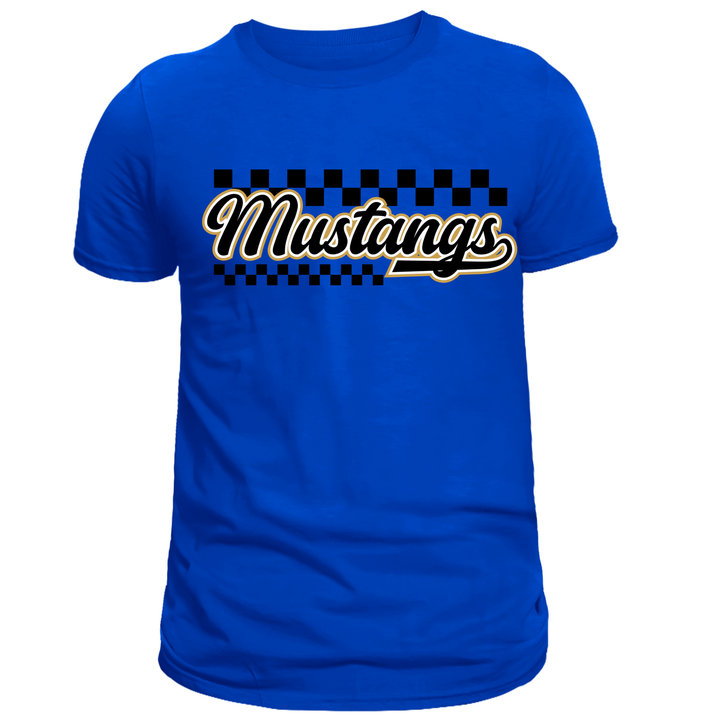 Black and Gold Checkered Mustangs