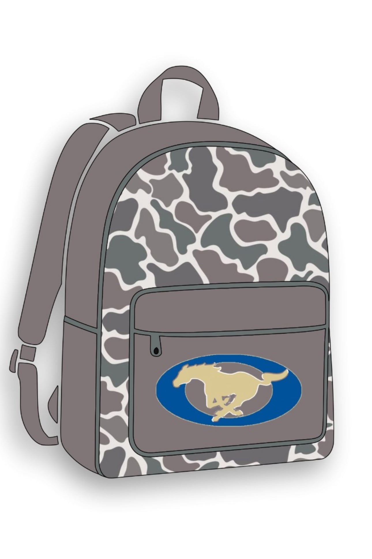 Camo Mustangs Backpack