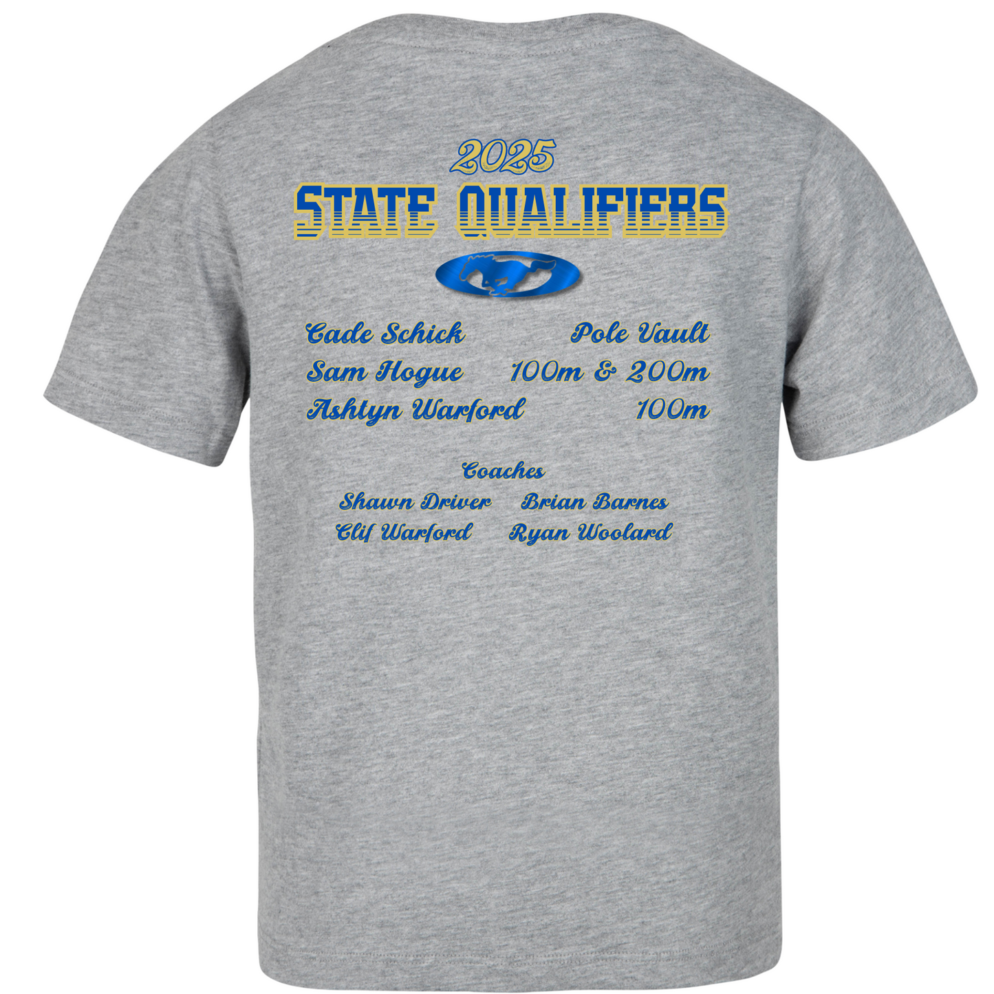 Mustangs Track State tee