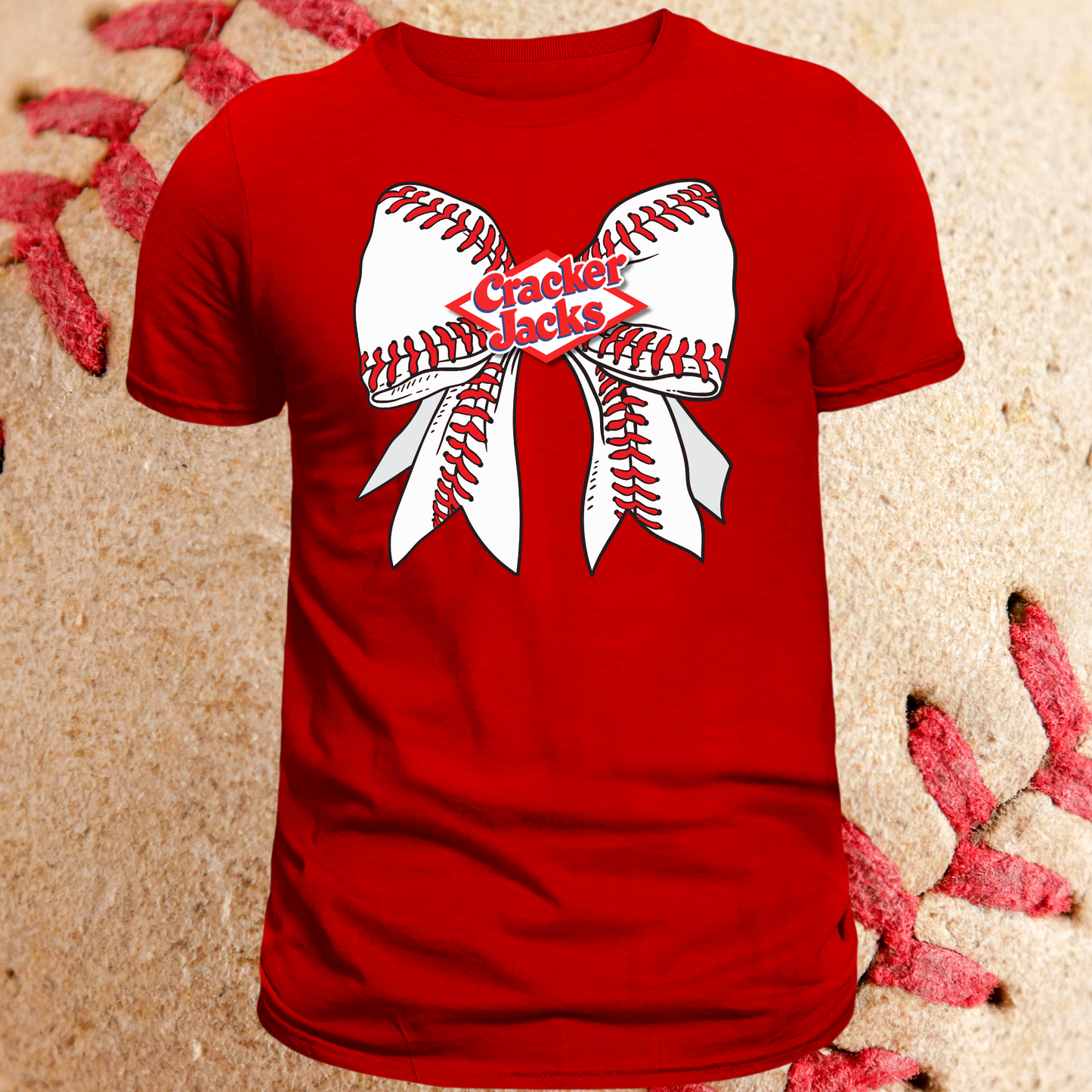 Cracker Jacks Baseball Bow Tshirt