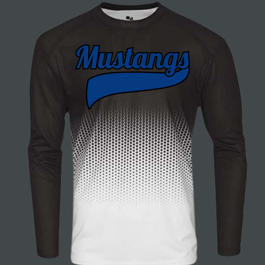 Mustangs Dri Fit Ombre SHORT Sleeve Tee