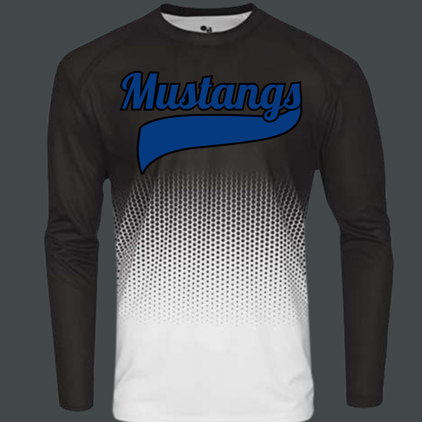Mustangs Dri Fit Ombre Long Sleeve Tee