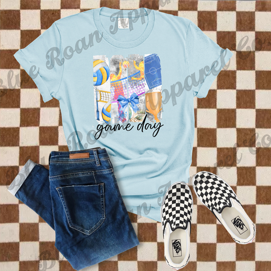 Volleyball Game day girly Tee