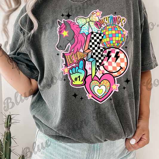 Neon Mustangs Collage