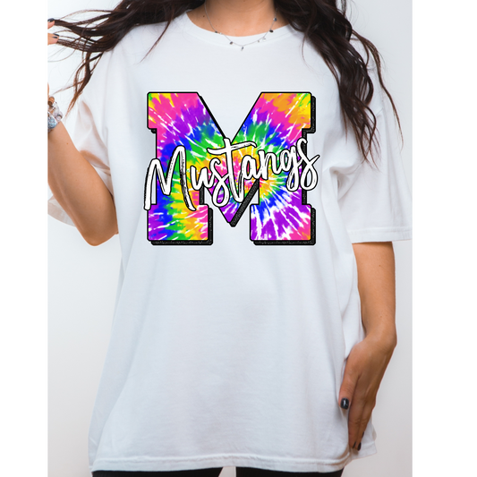 Mustang Tie Die Tee