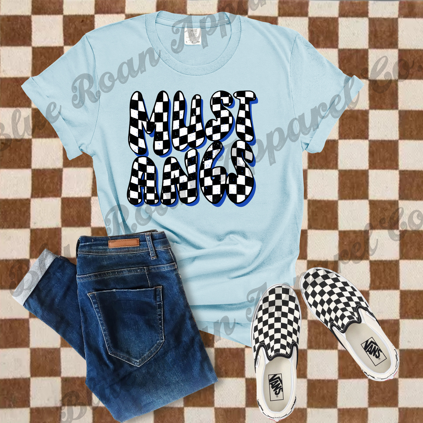 Checkered Bubble Mustangs