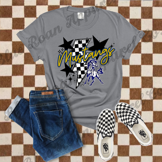 lightning and stars Mustangs Tee