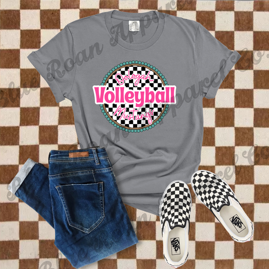 Turquoise Mustangs Volleyball Tee