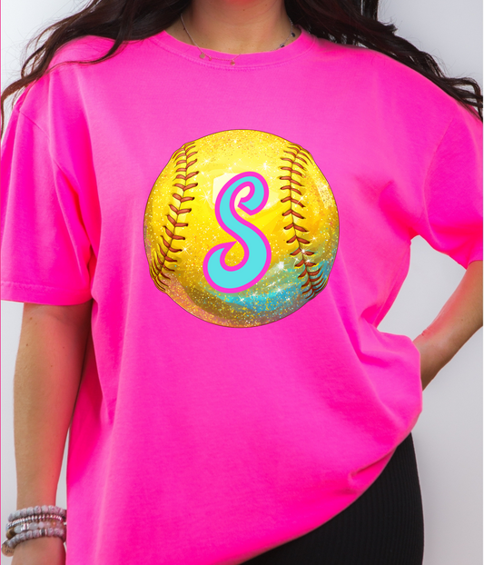 Spirit Softball Glitter ball Tee