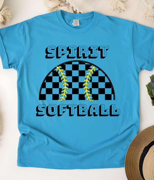 Spirit Softball checkered Tee
