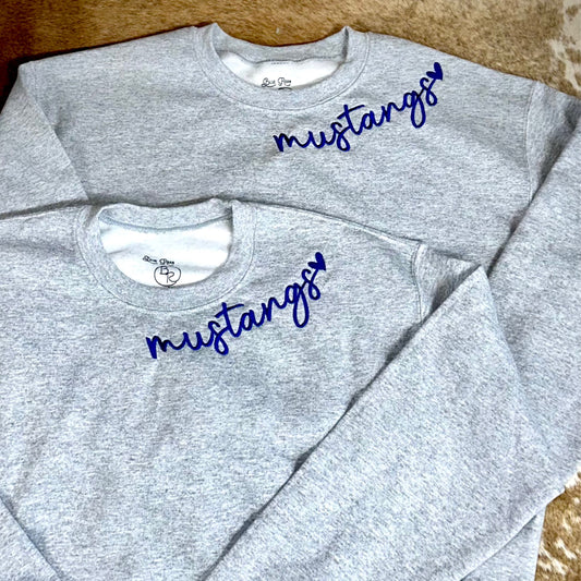 Mustangs Collar Sweatshirt