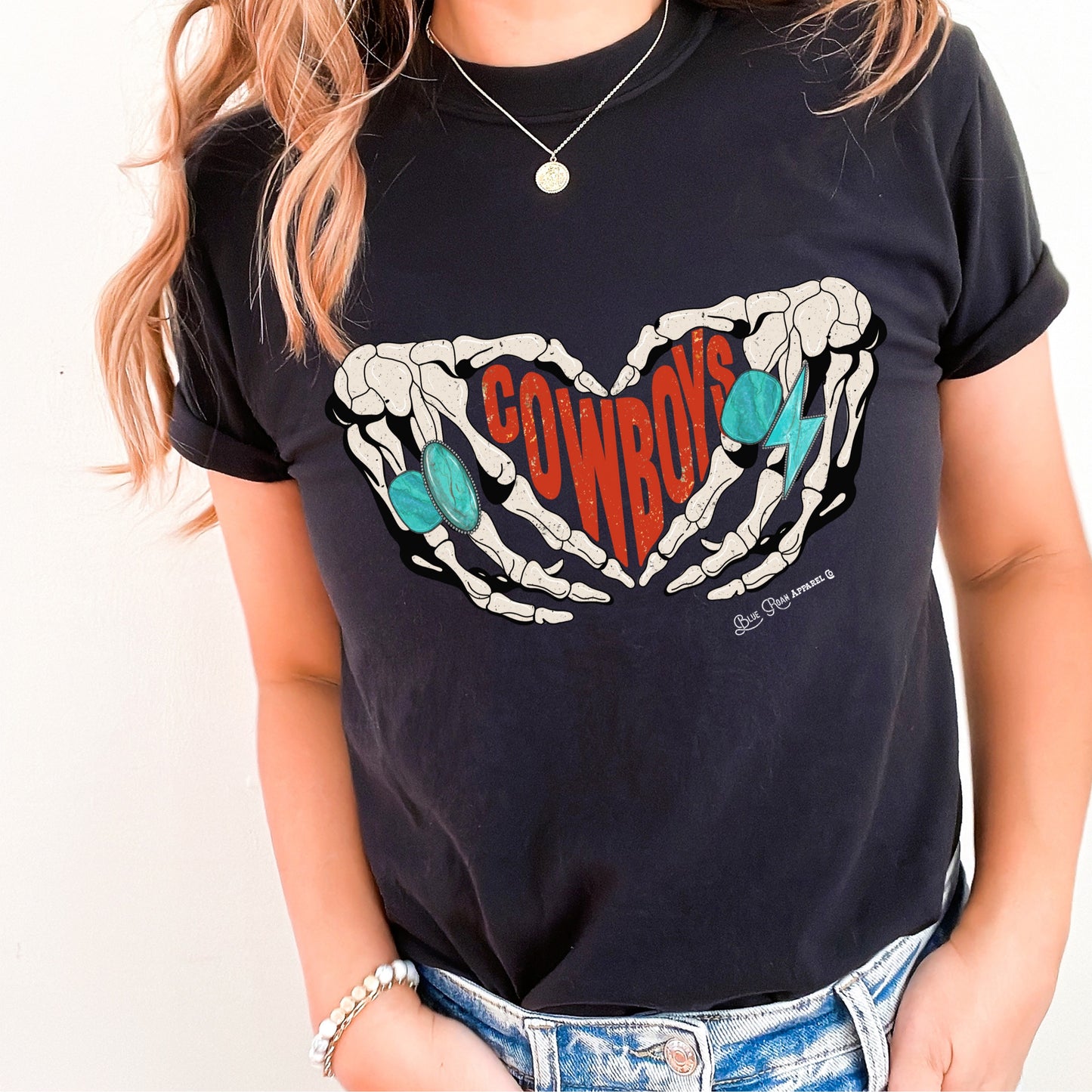 Cowboys and Turquoise Tee