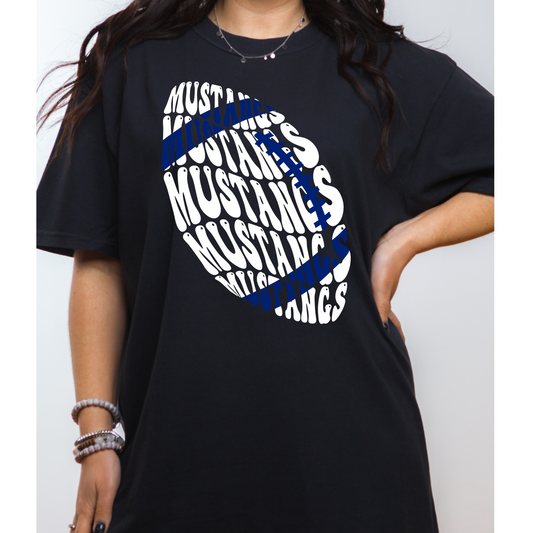 White Groovy Football Tee
