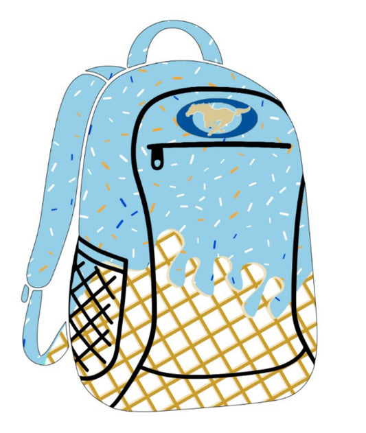 Ice Cream Drip Mustangs Backpack