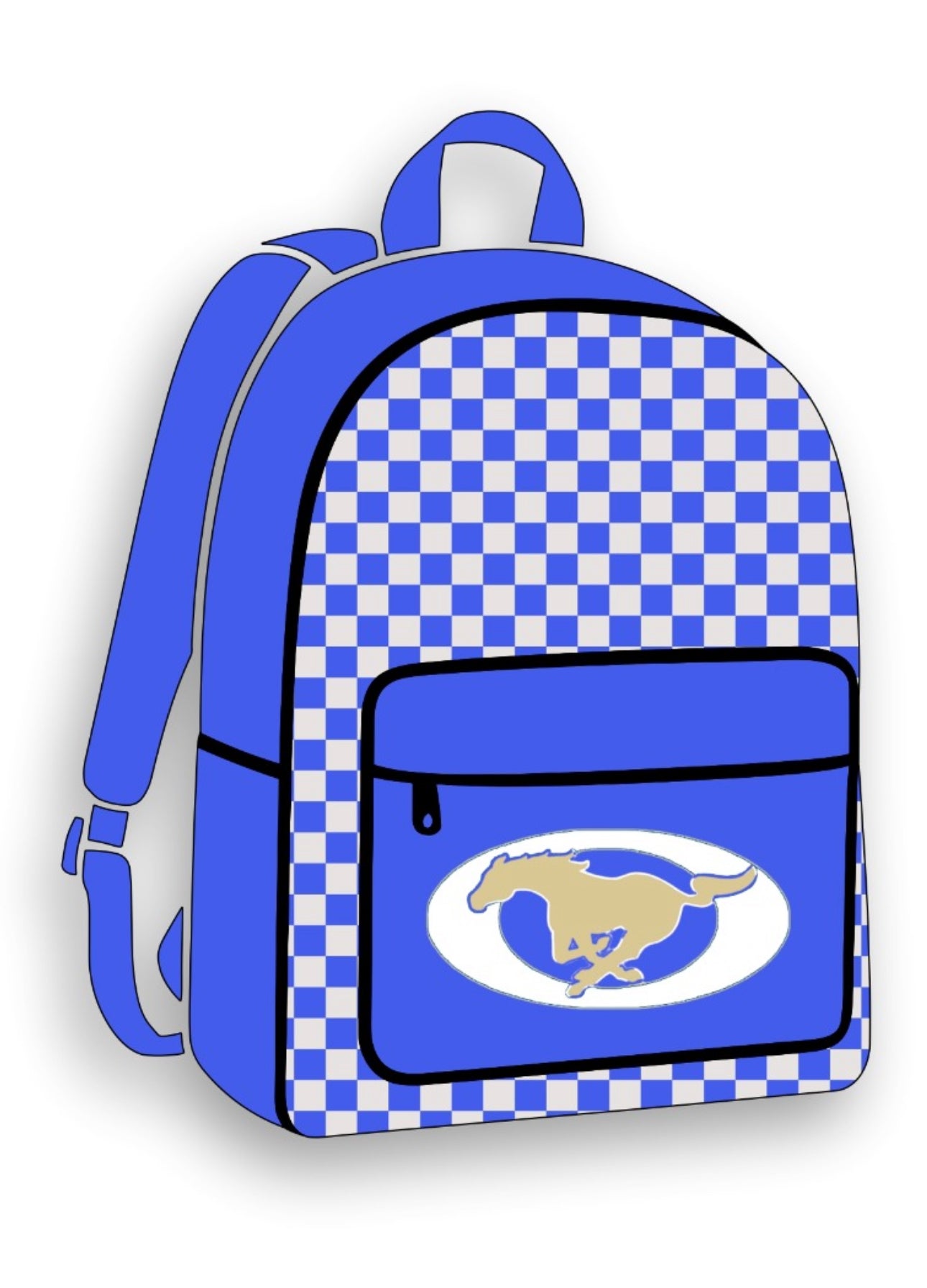 Checkered Mustangs Backpack