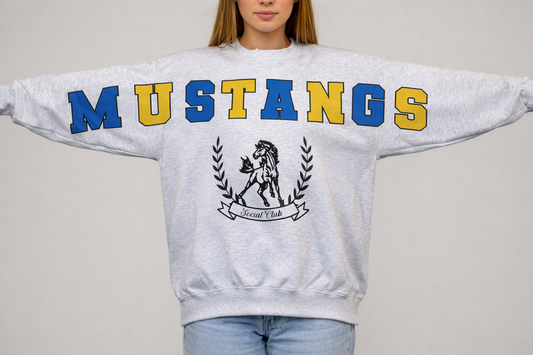 Varsity mustangs crew neck