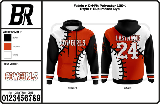 Cowgirls Crew Neck Sweatshirt W/ Laces