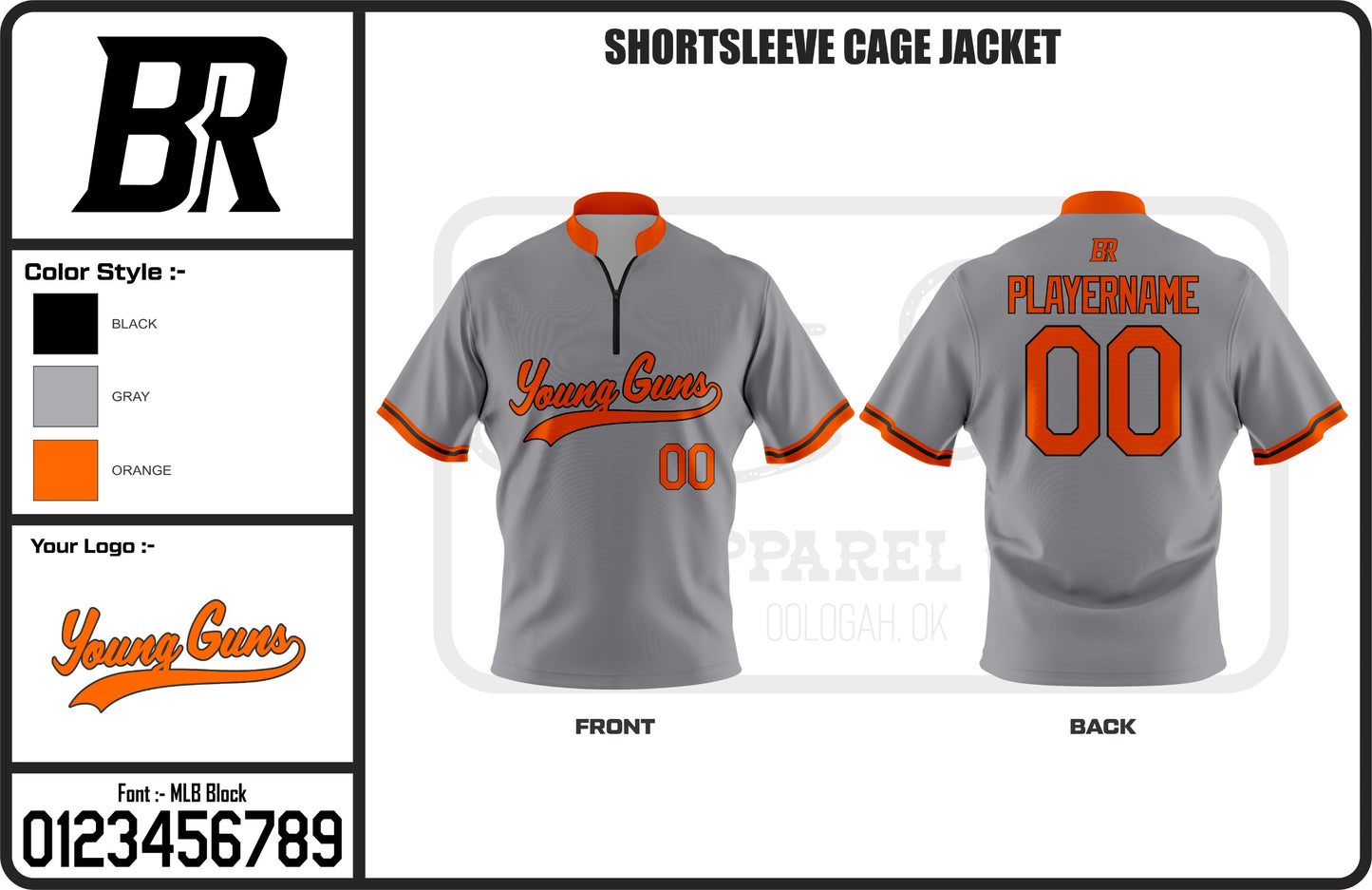 Young Guns Custom  Grey LONG Sleeve Cage Jacket