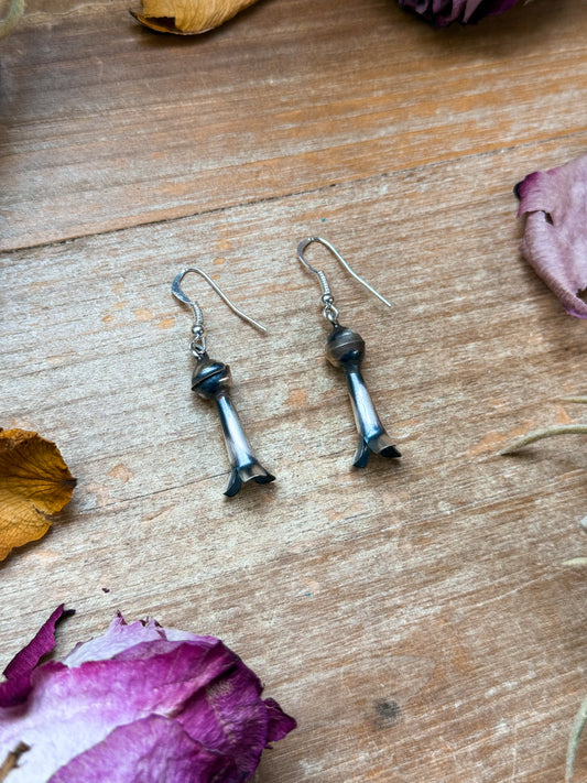 Sterling Silver Medium Blossom Dangle Earrings