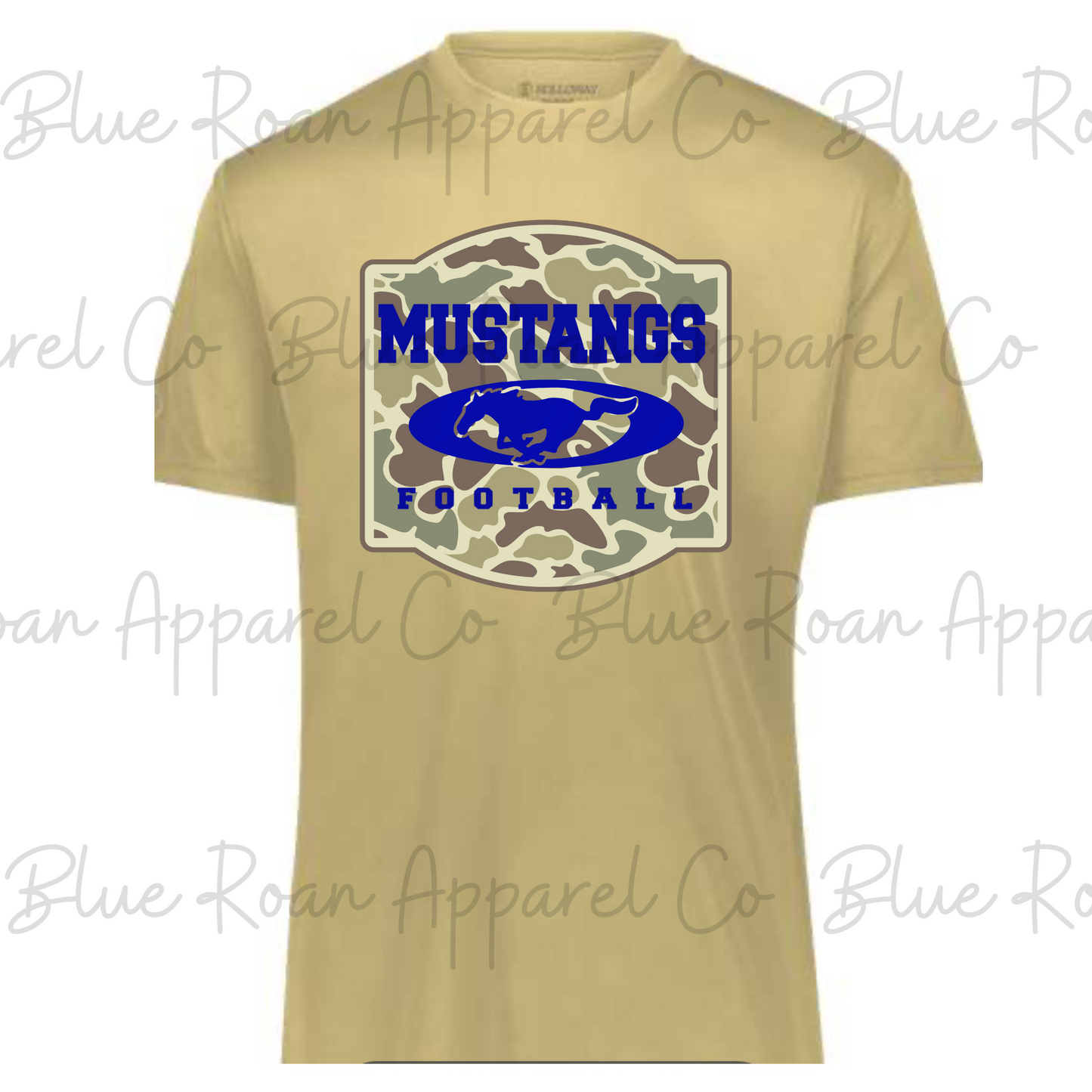 Camo Mustangs Football Drifit Tee