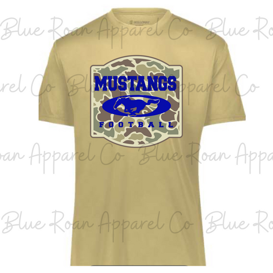 Camo Mustangs Football Drifit Tee