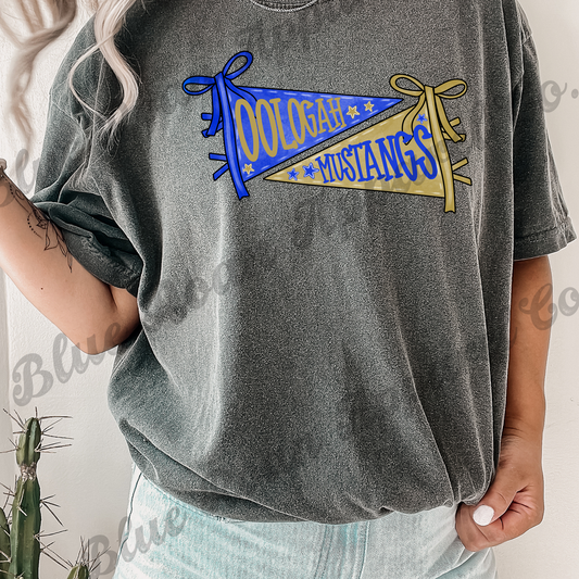 Oologah Mustangs Pennant Tee
